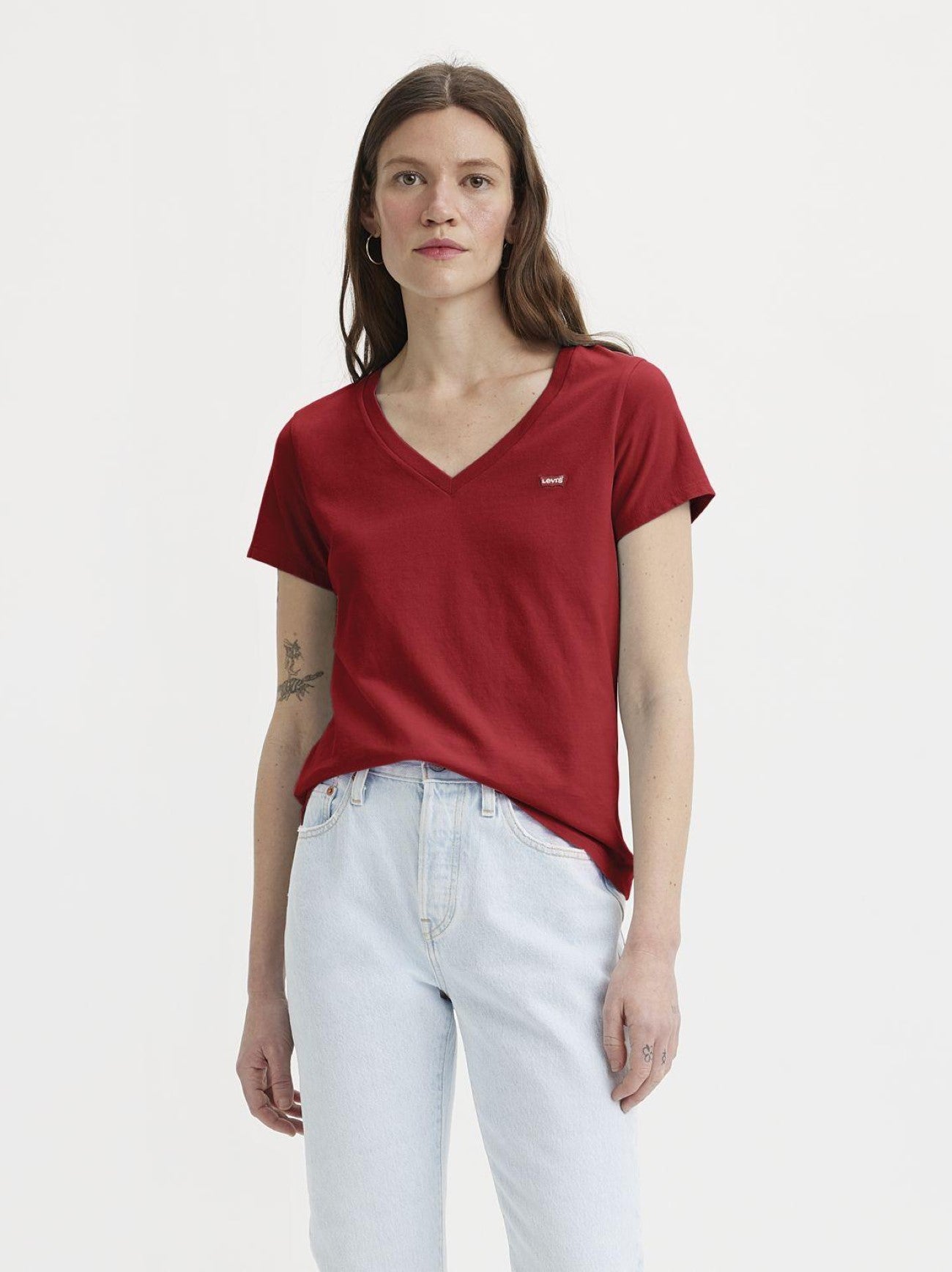 Womens Sun Dried Tomato Perfect -Neck T-Shirt