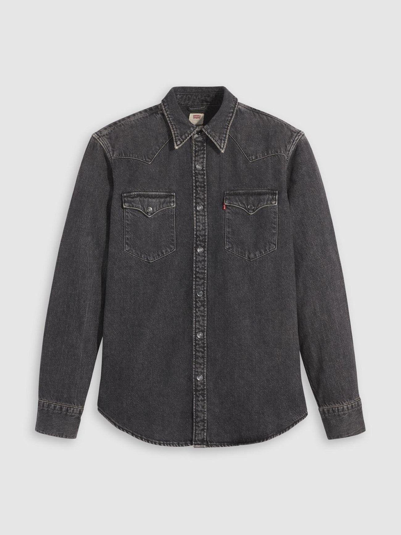 Mens Black Washed Barstow Western Standard Top