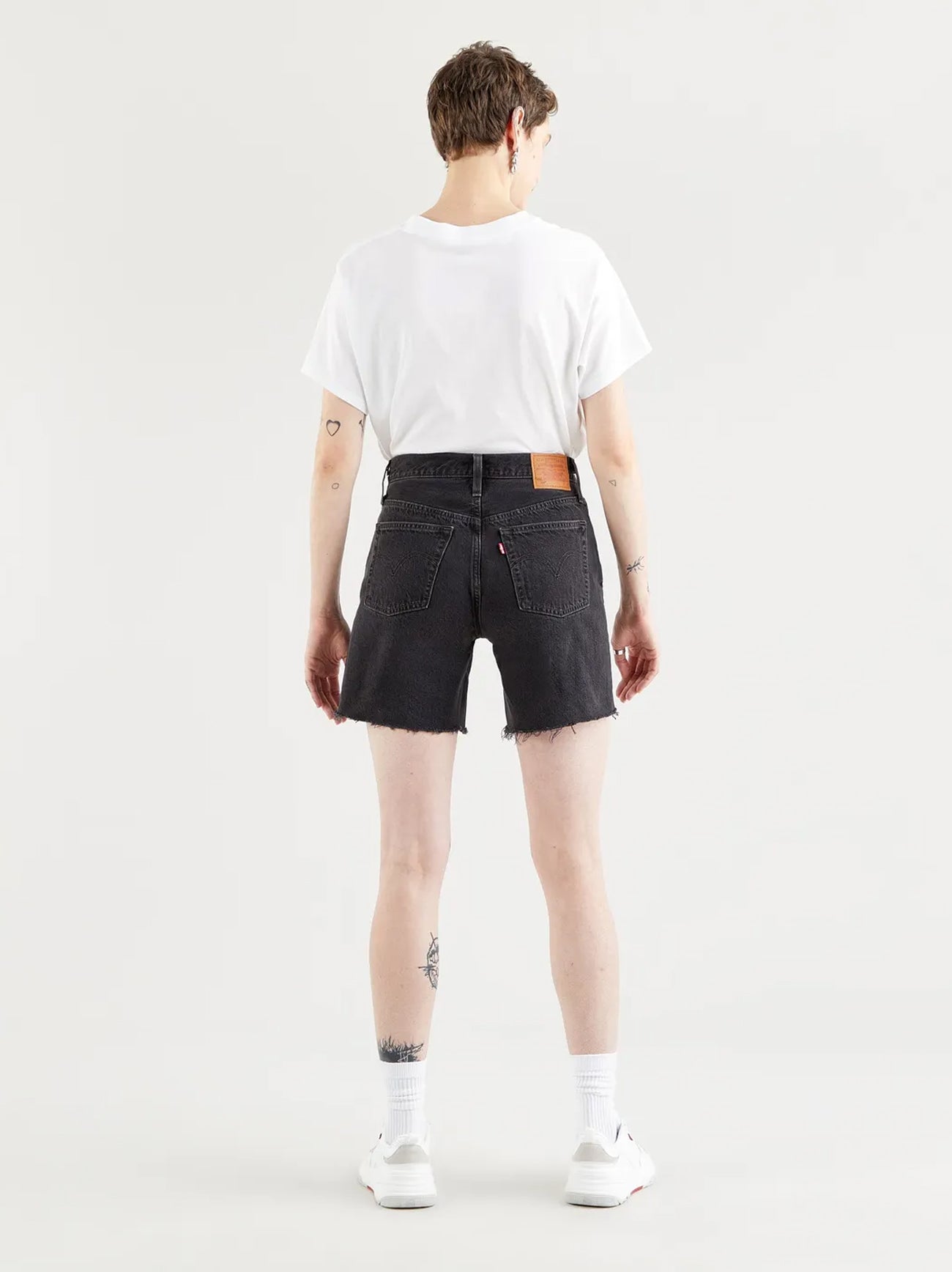 Womens Lunar Black 501 Mid Thigh Short