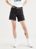 Womens Lunar Black 501 Mid Thigh Short