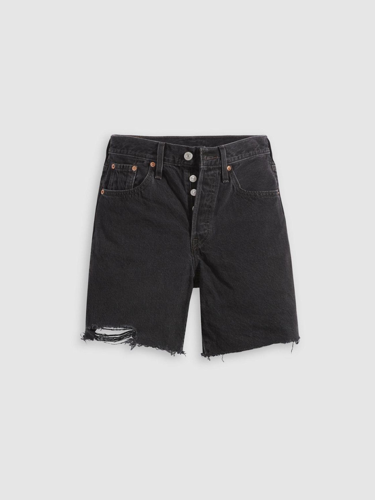 Womens Lunar Black 501 Mid Thigh Short