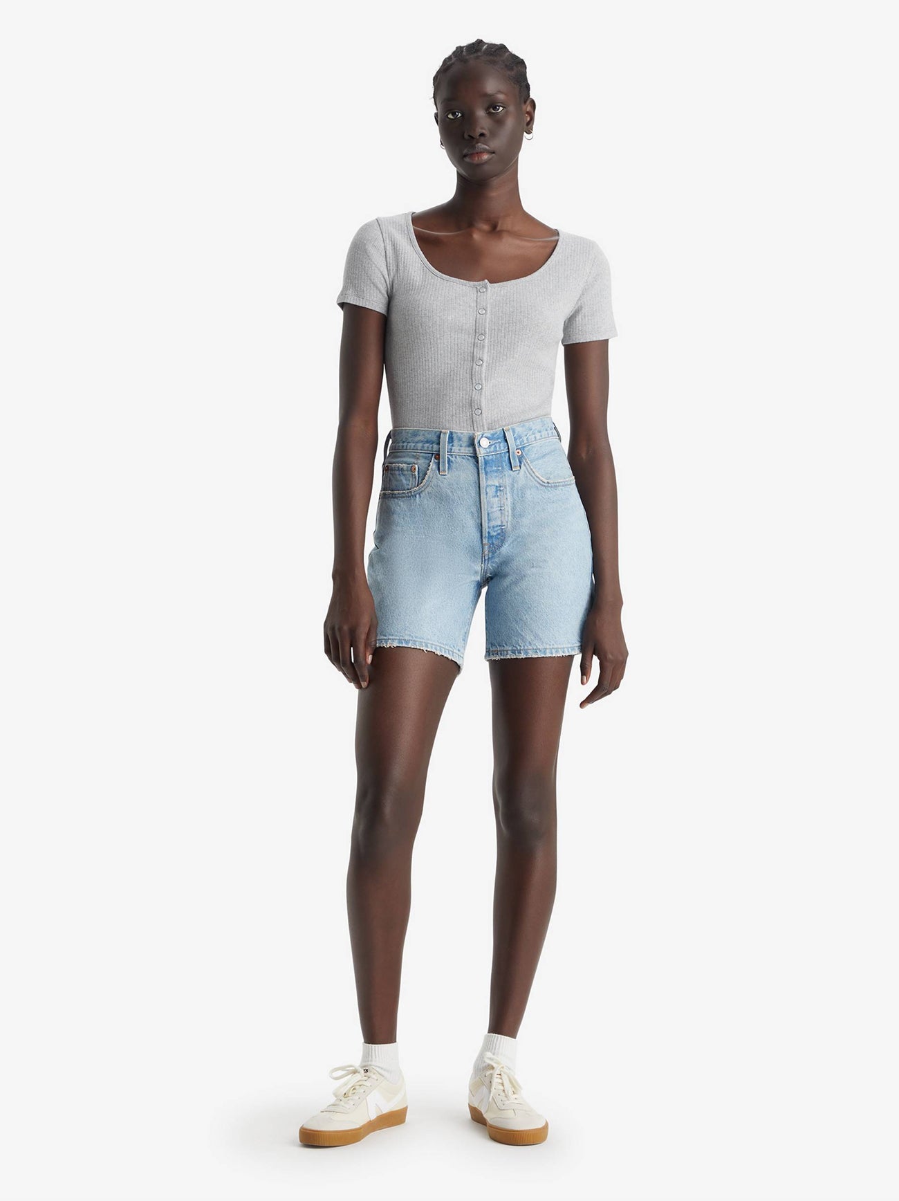 Womens Take Off 501 Mid Thigh Short
