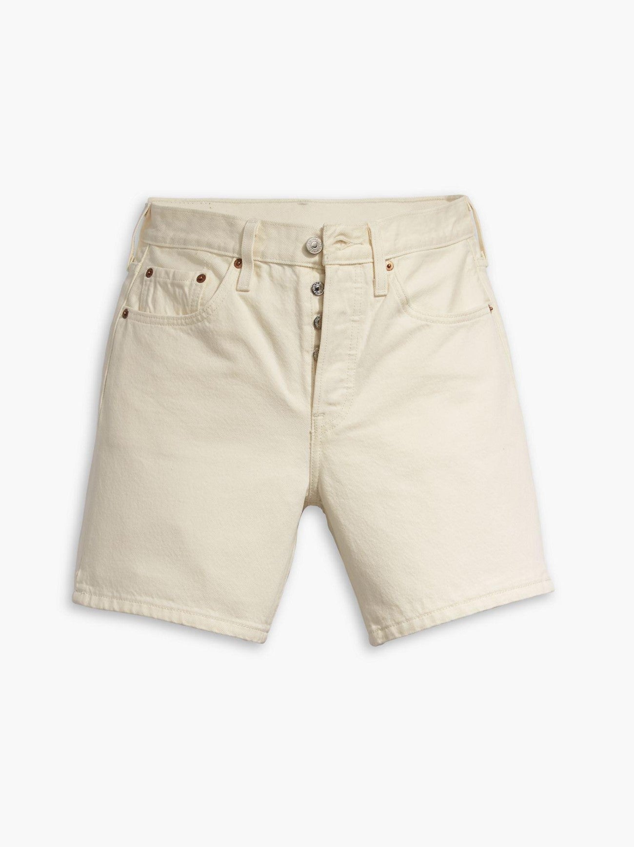 Womens Ethereal Ecru Slit Short 501 Mid Thigh Short