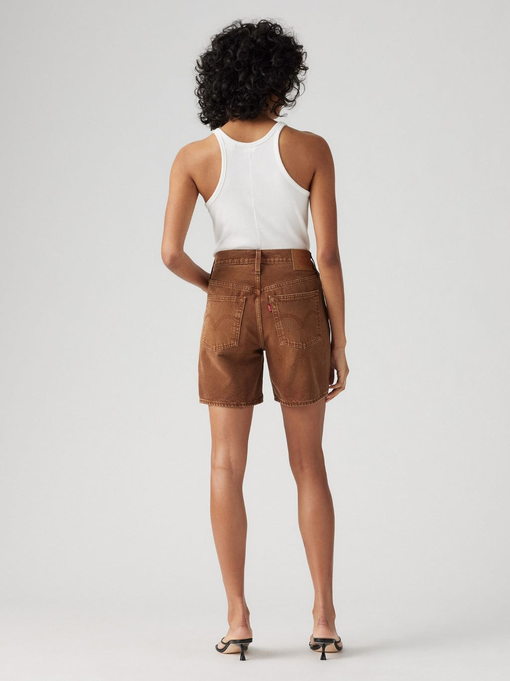 Womens Scraped Sorrel Horse Shrt 501 Mid Thigh Short