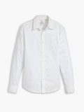 Mens Bright White Long Sleeve Battery Slim Shirt