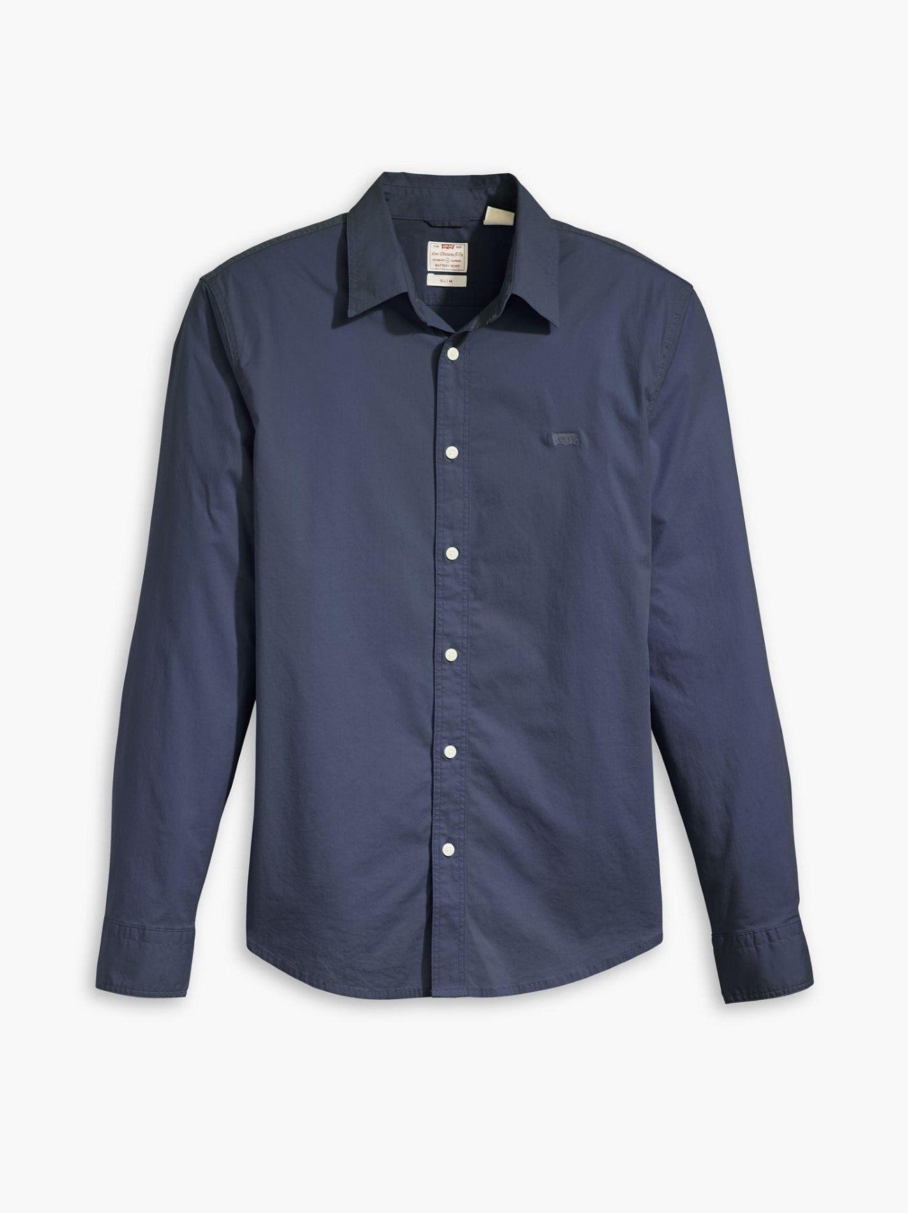 Mens Naval Academy Long Sleeve Battery Slim Shirt