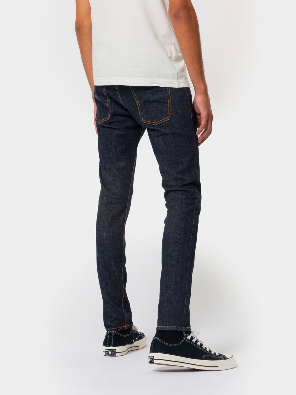 Mens Dark Blue Wash Tight Terry Rinse Twill Jean