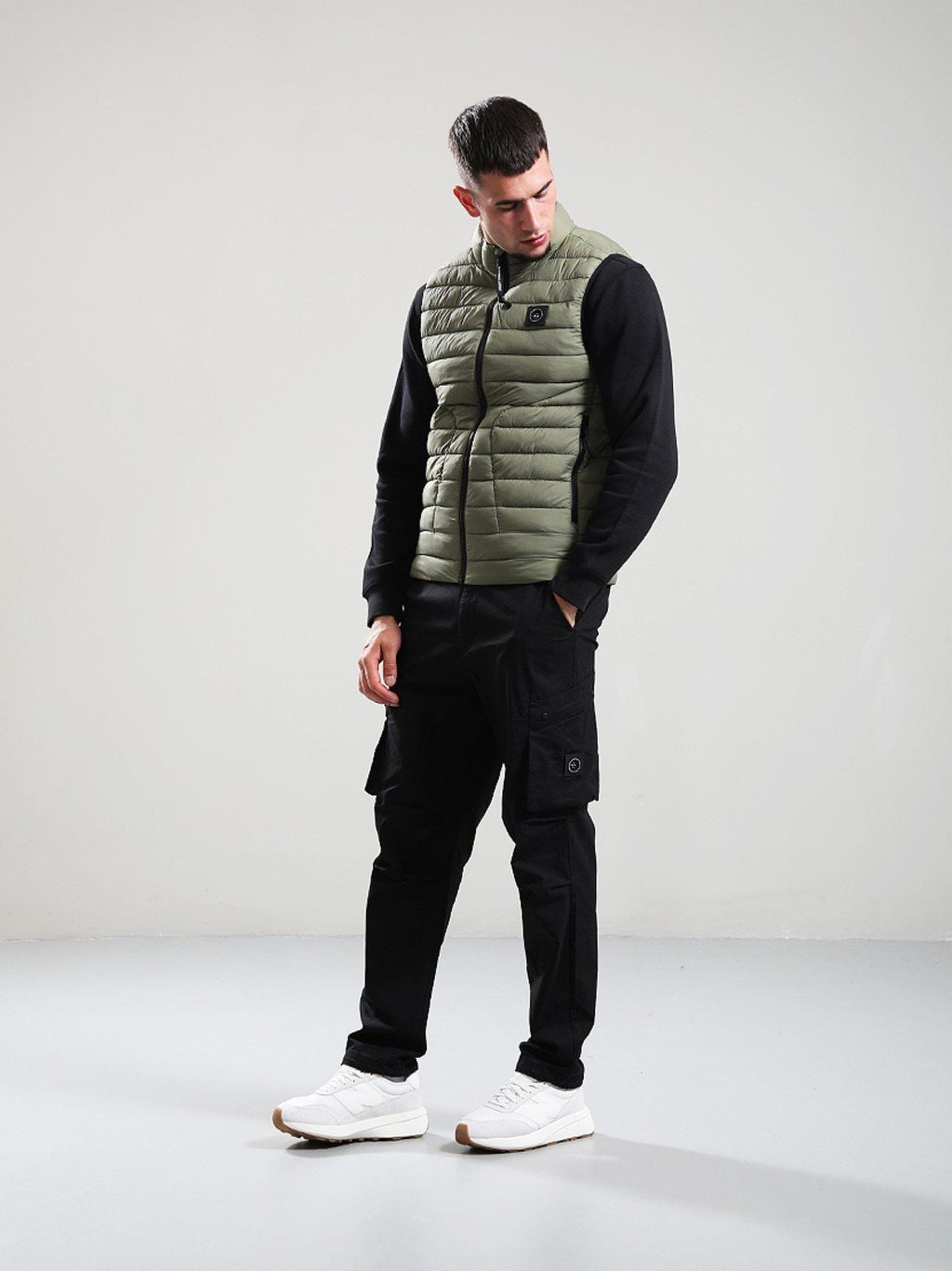 Mens Khaki Oakdale Bubble Gilet