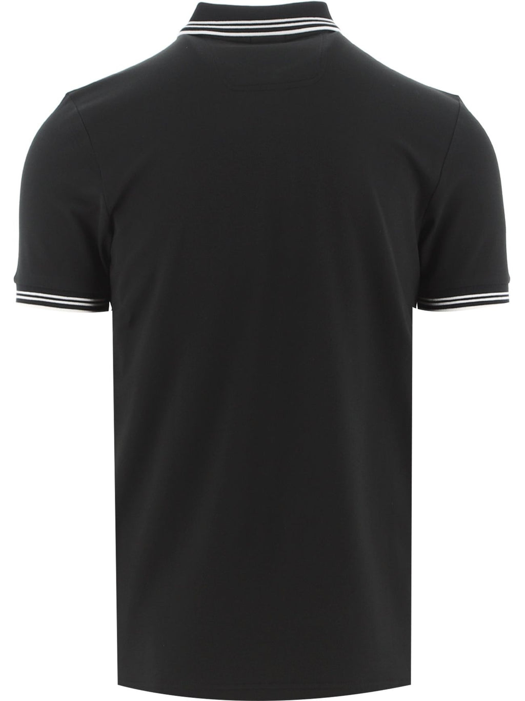 Mens Black Paul Curved Logo Golf Polo Shirt