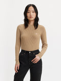 Womens Travertine Rib Crew Sweater