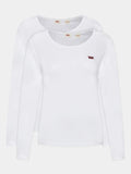 Womens White & White Long Sleeve 2 Pack T-Shirt