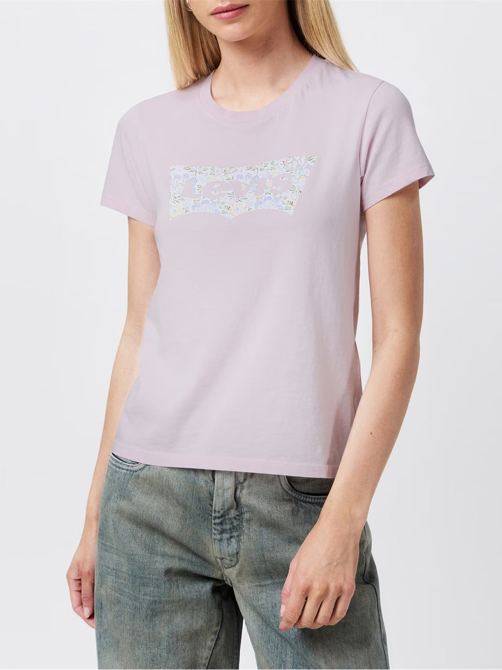 Womens Janeesah Floral Bw Fill Light Lilac The Perfect T-Shirt