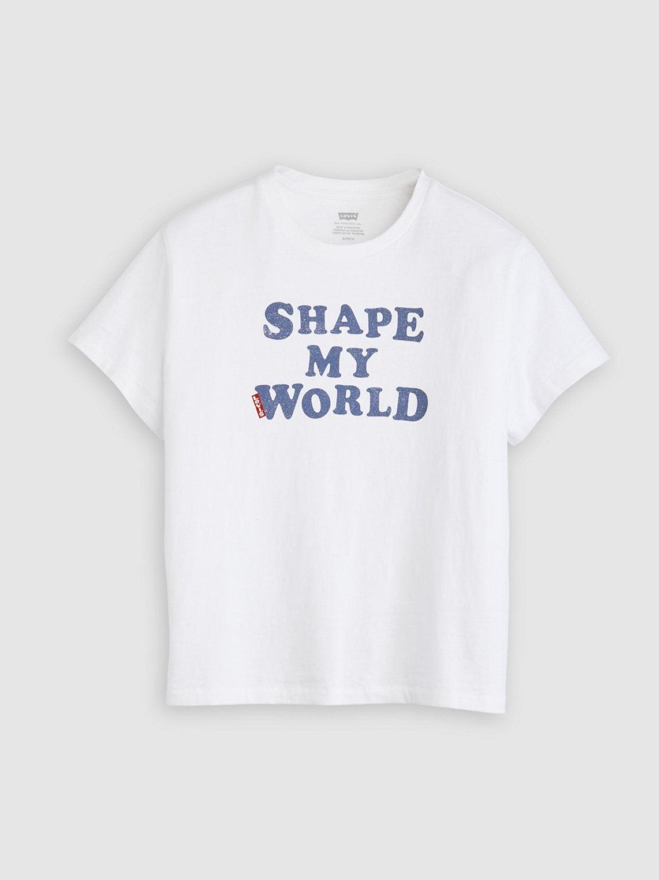 Womens Shape My World Bright White Graphic Print Classic T-Shirt