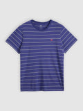 Mens Taper Stripe Blue Ribbon Monogrey Bright White Str Lsess Original T-Shirt