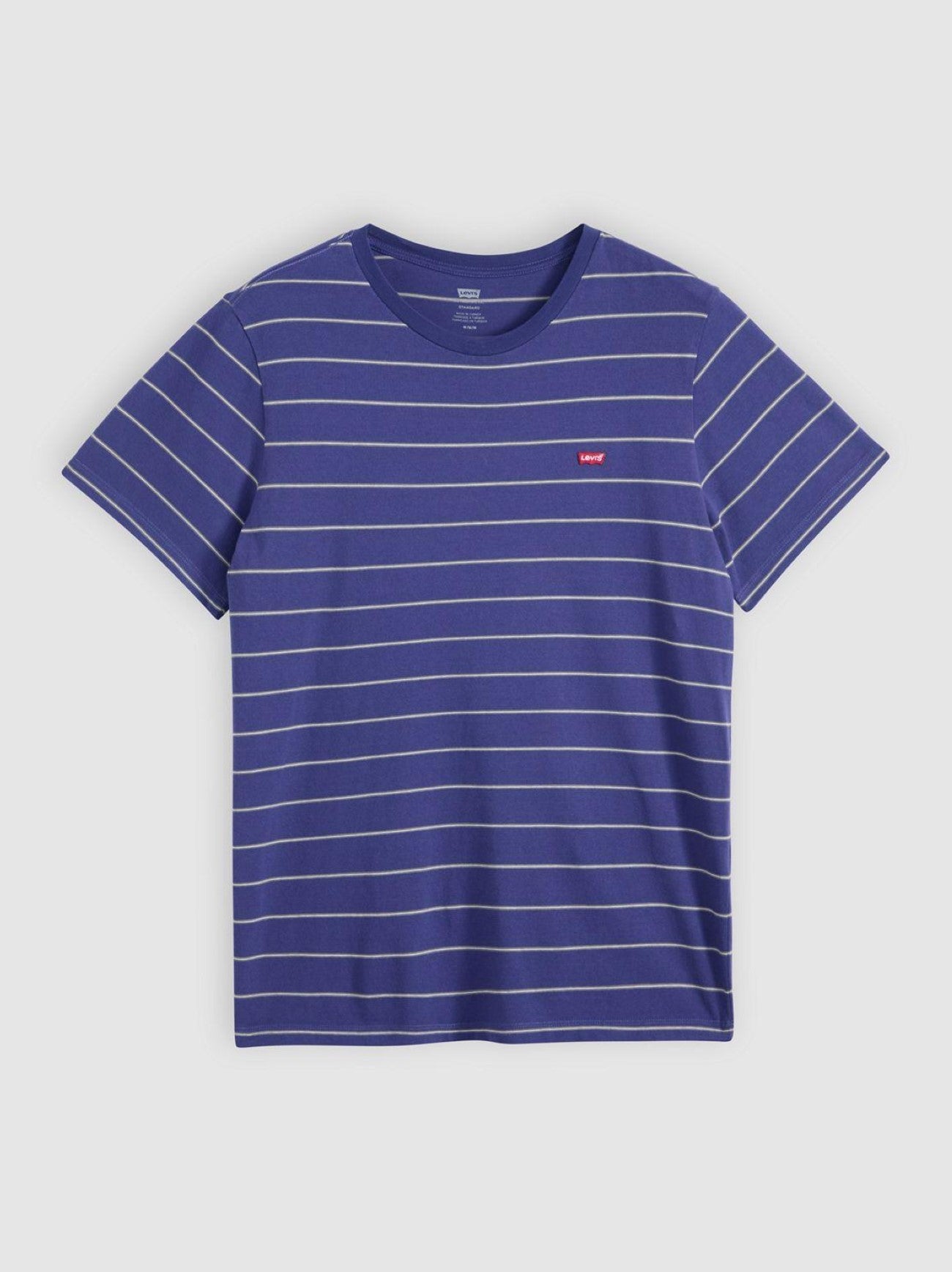 Mens Taper Stripe Blue Ribbon Monogrey Bright White Str Lsess Original T-Shirt