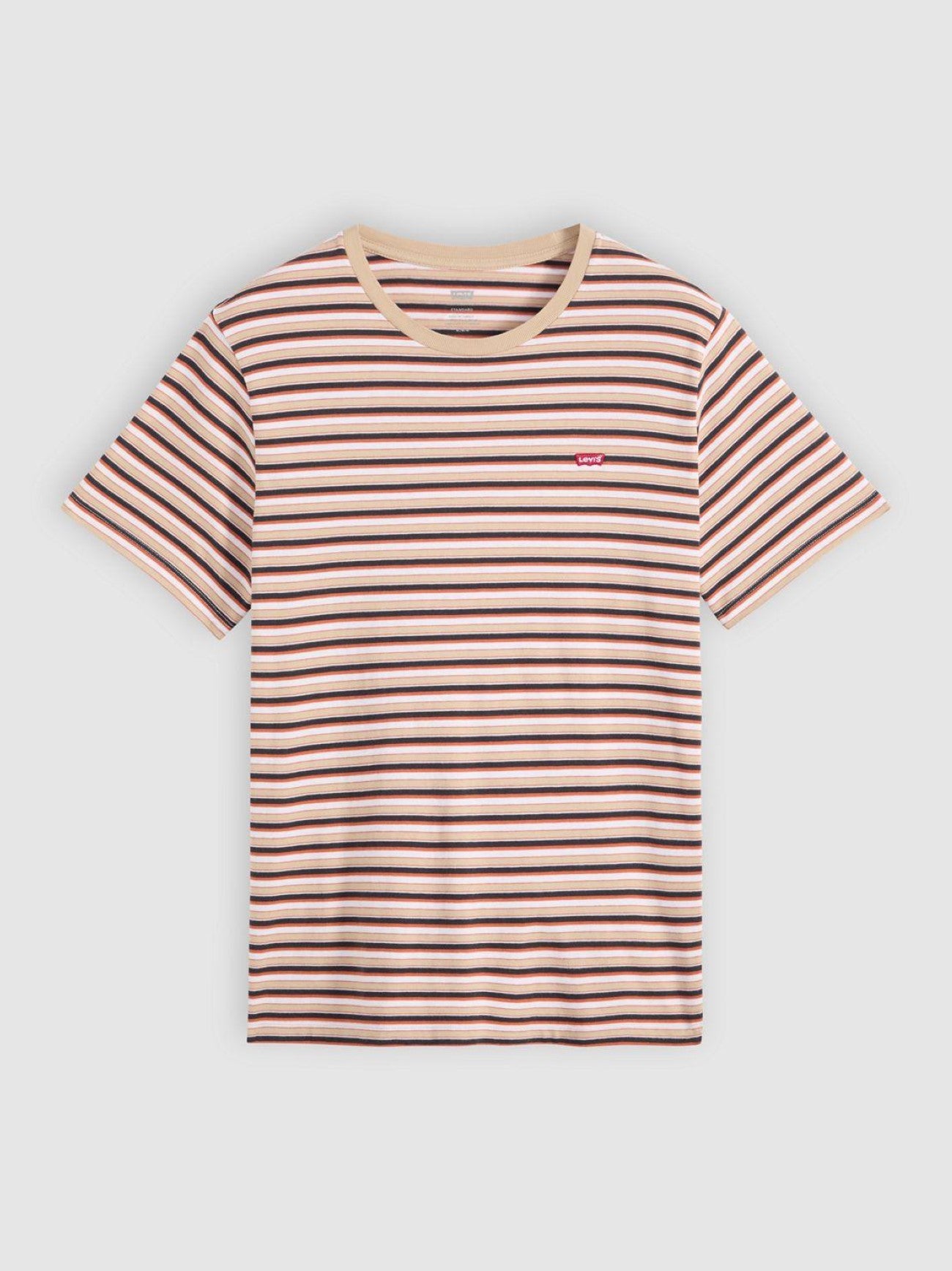Mens Whitaker Stripe Phantom White Pepper Mango Bright Lsess Original T-Shirt