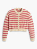 Womens Jenny Stripe Marzipan Cat Cardigan