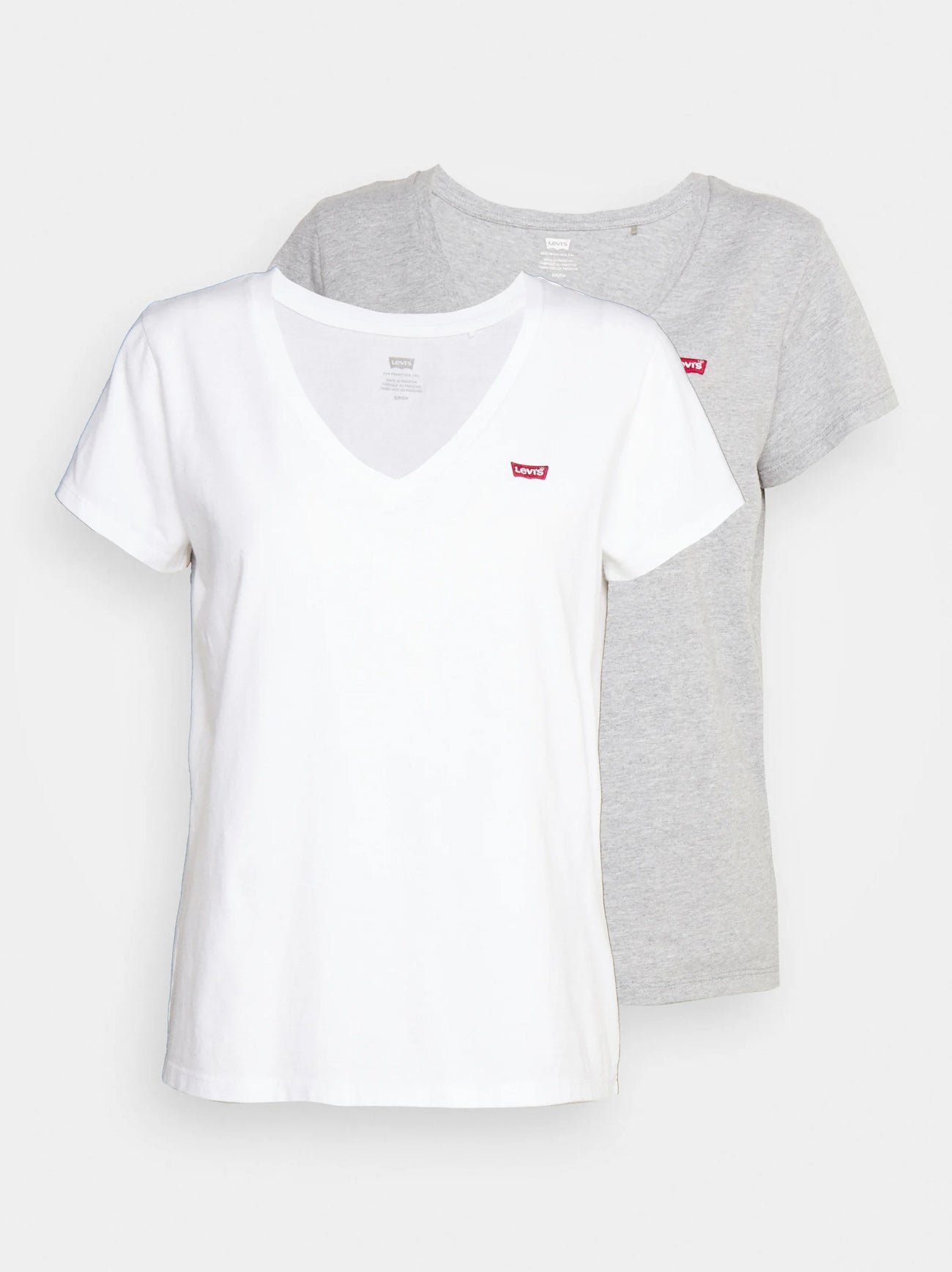 Womens White & Starstruck Heather 2 Pack V-Neck T-Shirt