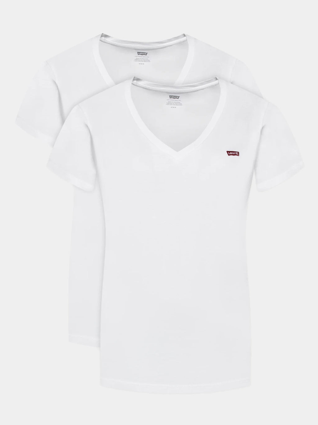 Womens White 2 Pack V-Neck T-Shirt