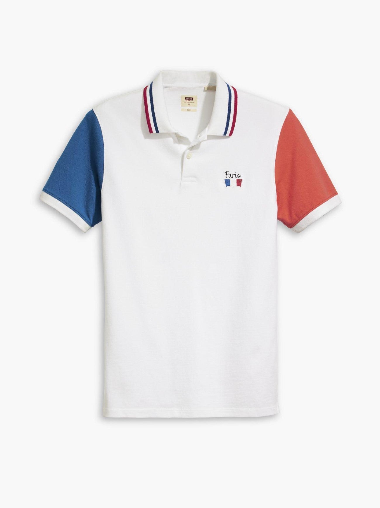 Mens White Slim Housemark Polo Polo Shirt