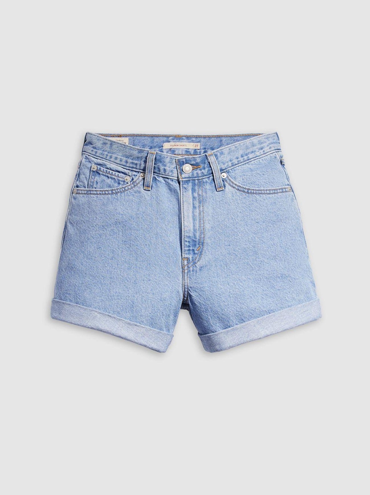 Womens Back To Blue Rolled 80S Mom Short