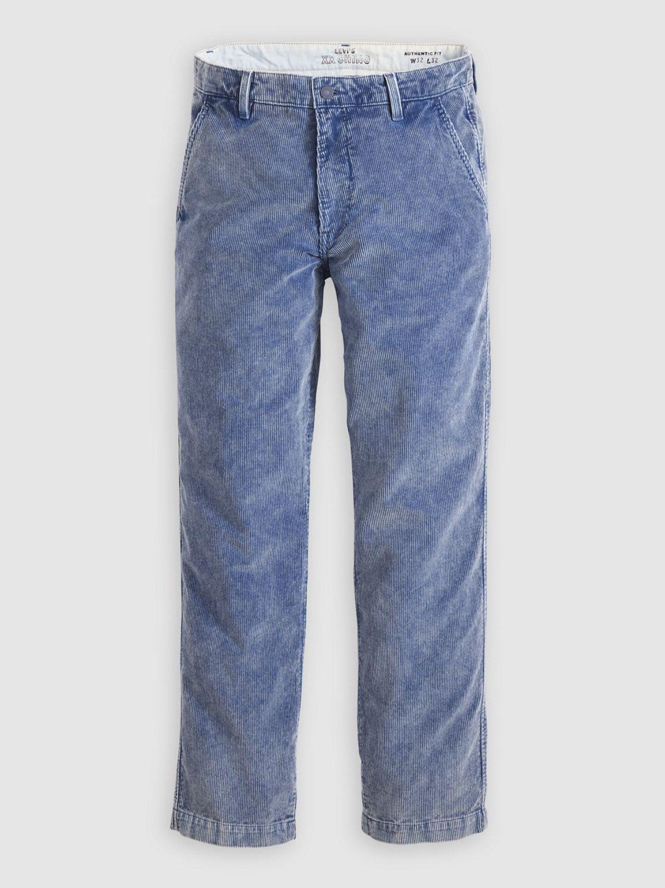 Mens Blue Spring Cord Soft Authentic Chino