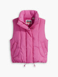 Womens Rose Violet Pillow Bubble Vest Gilet