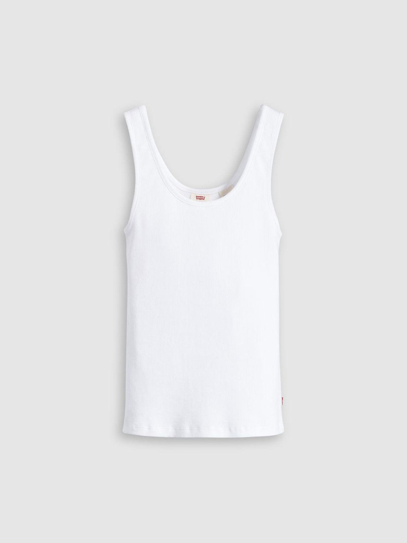 Womens White Essential Rib Tank Top