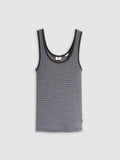 Womens Caraway Stripe Caviar Essential Rib Tank Top