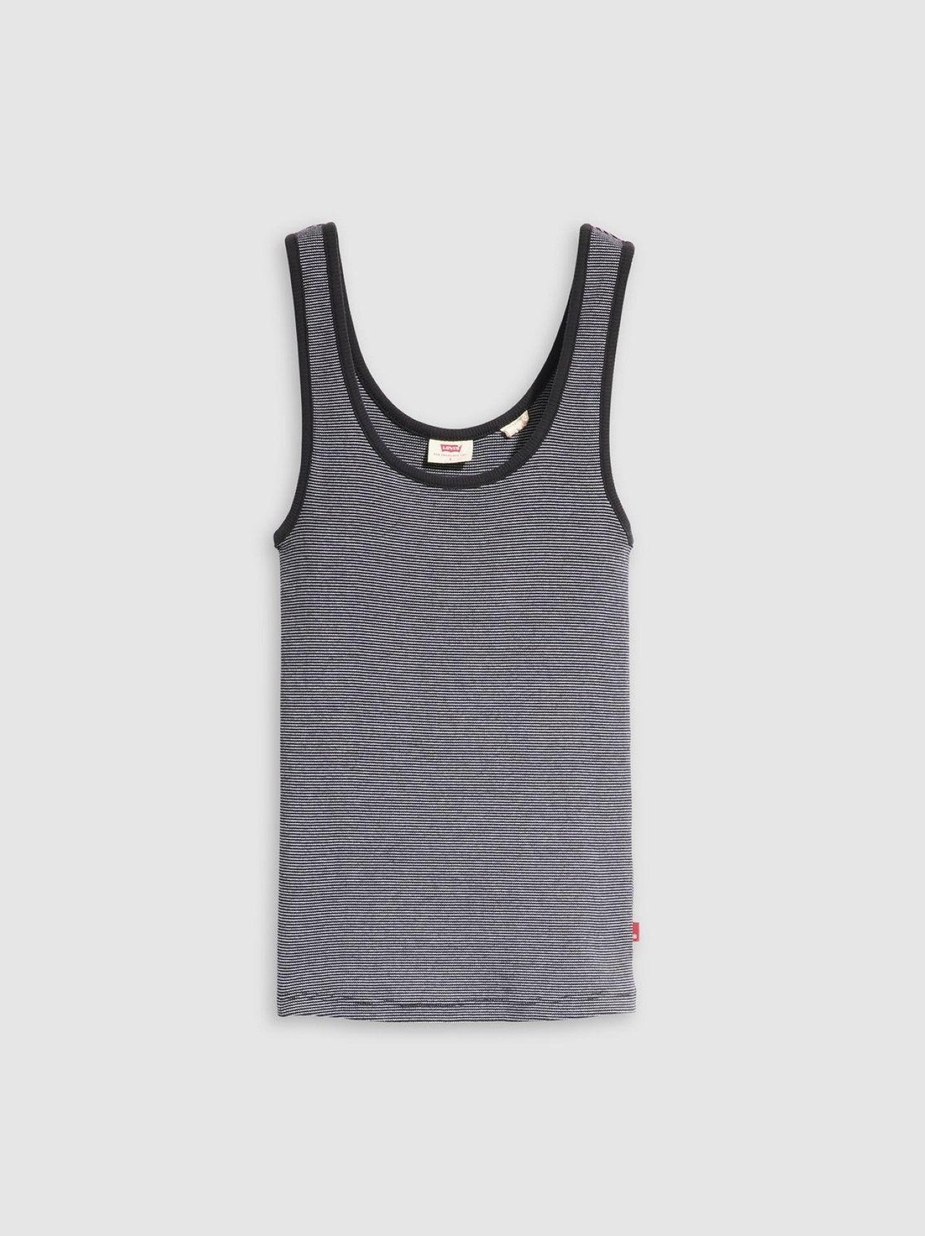 Womens Caraway Stripe Caviar Essential Rib Tank Top
