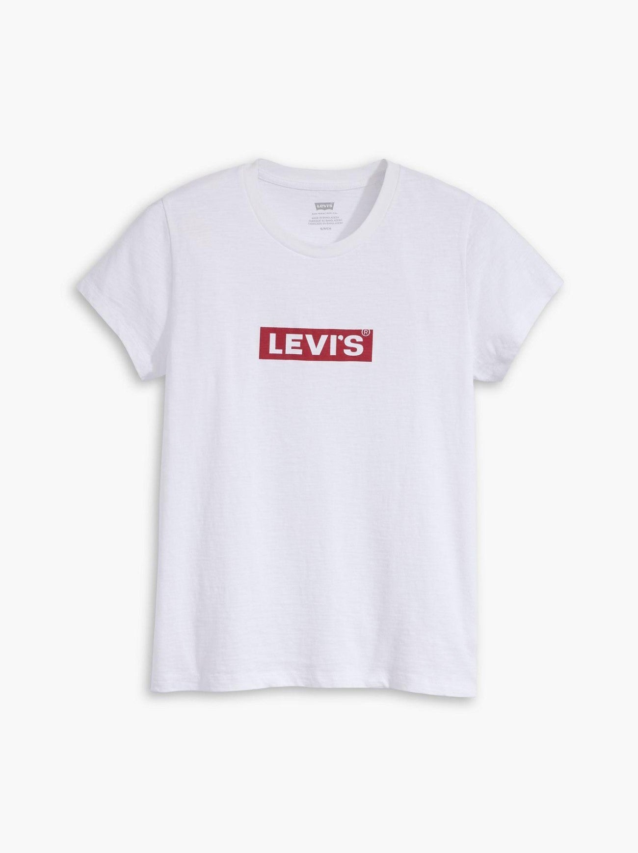 Womens Core Boxtab Authentic Tee White Graphic Print Authentic Logo T-Shirt
