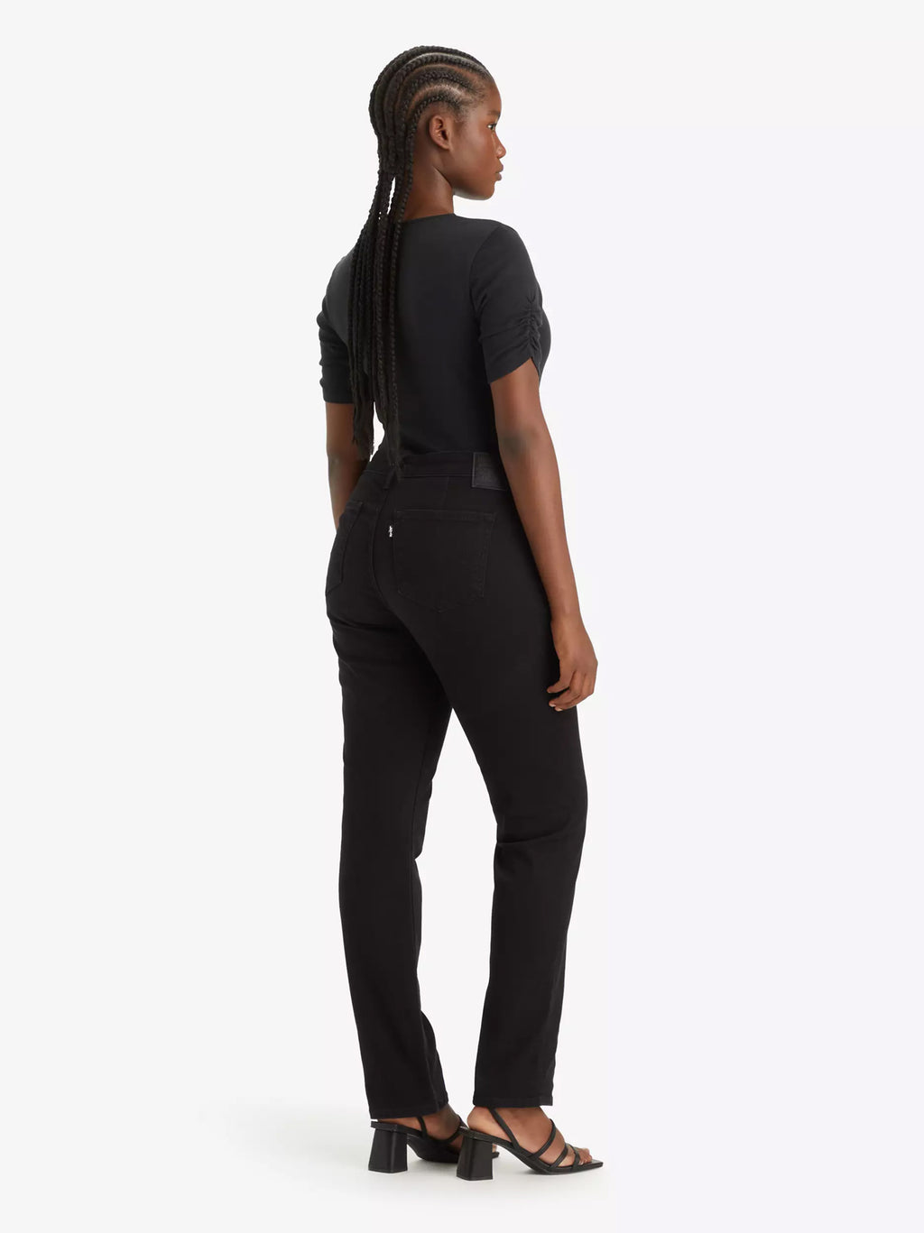 Womens Night Is Black 712 Slim Welt Pocket Jean