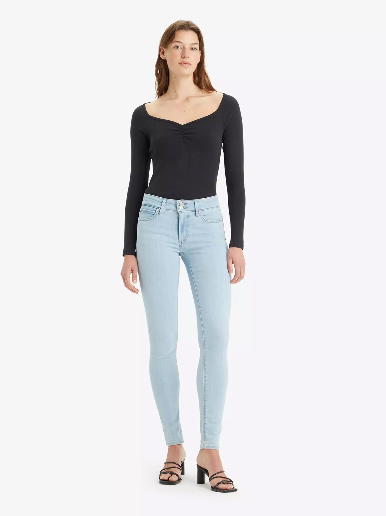 Womens Soho Azure Mood 711 Double Button Jean