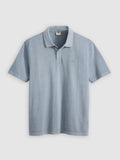 Mens Garment Dye Steam Blue Authentic Logo Polo Polo Shirt