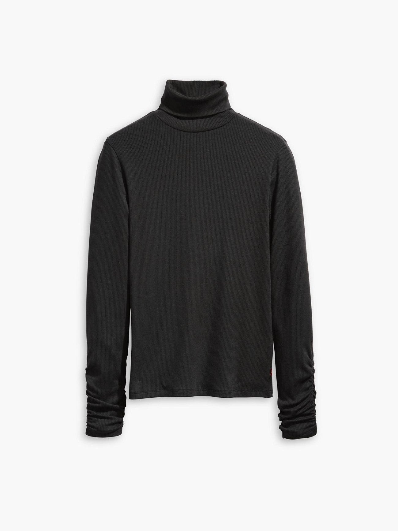 Womens Caviar Ruched Turtleneck Top