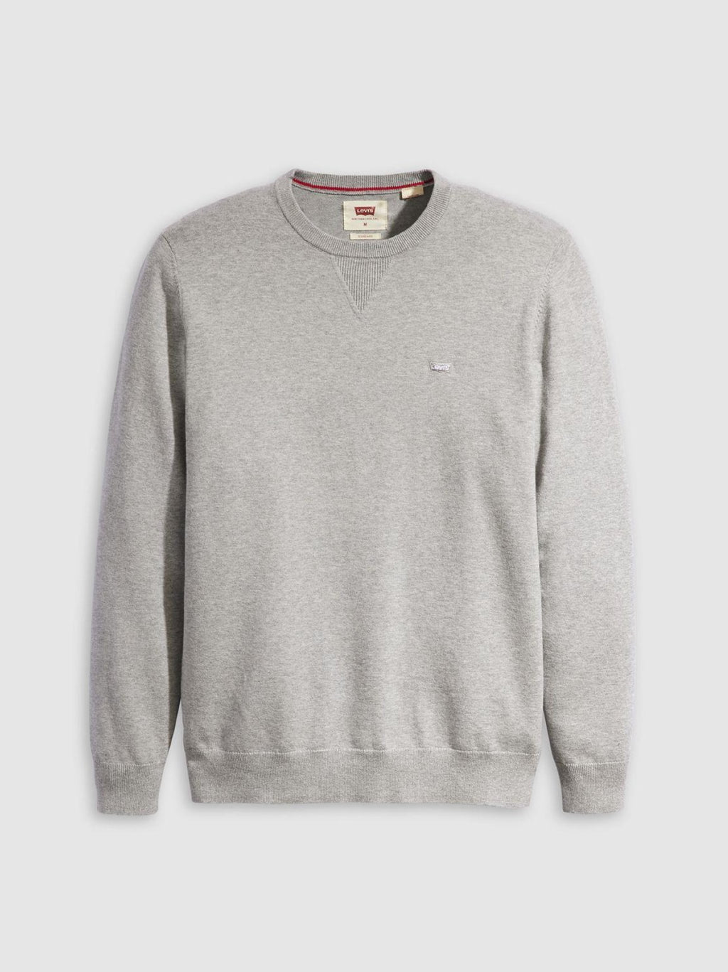 Mens Mid Tone Grey Heather Lightweight Sweater