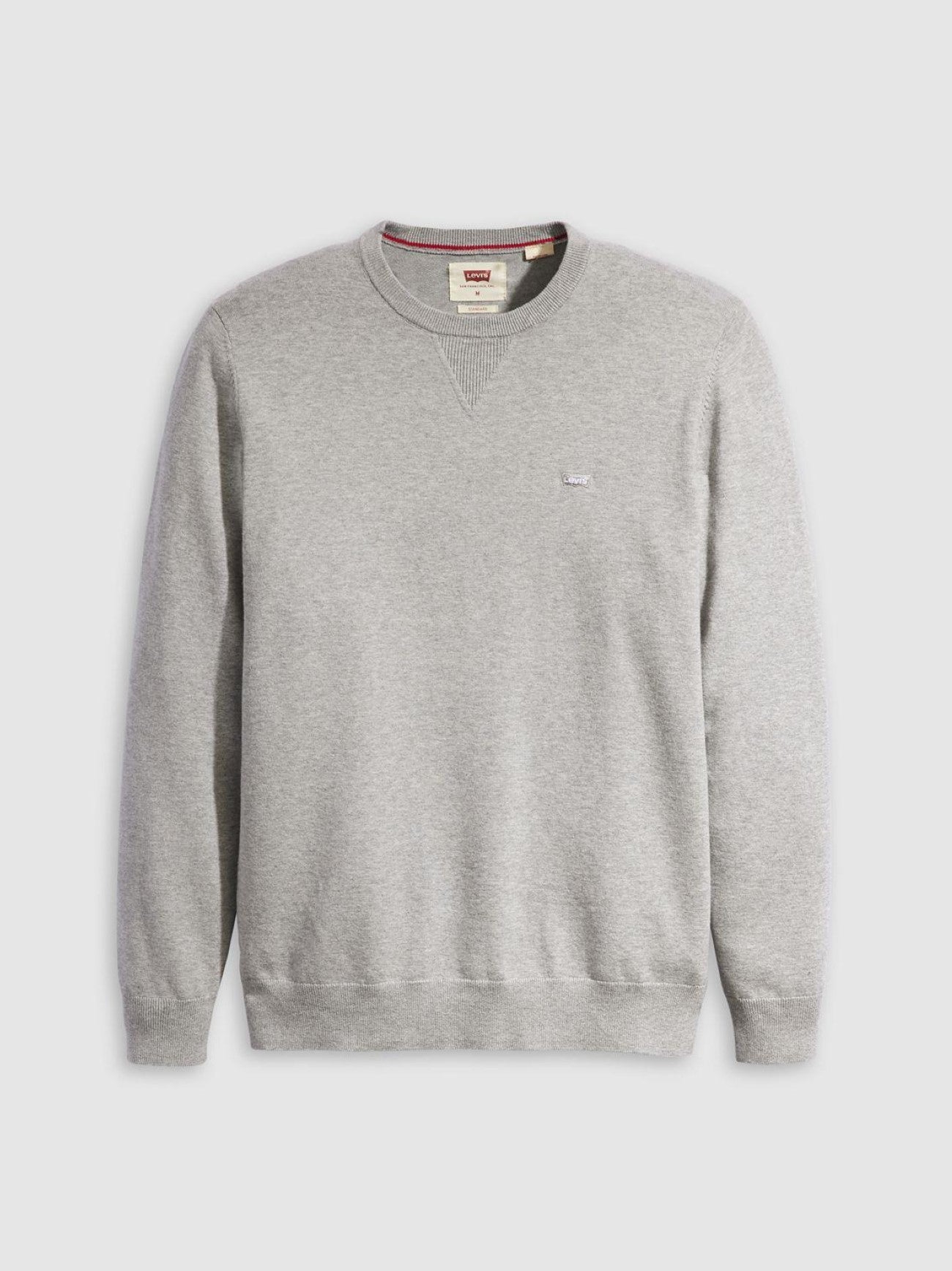 Mens Mid Tone Grey Heather Lightweight Sweater
