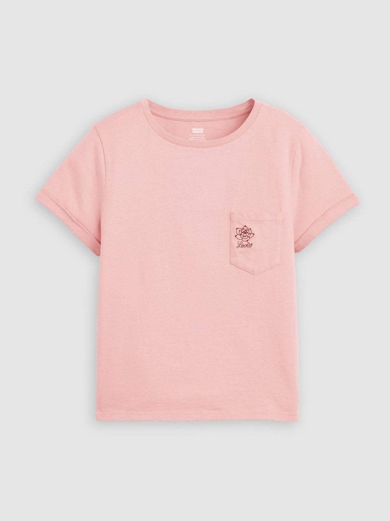 Womens Succulent Embroidery Zephyr Margot Pocket T-Shirt