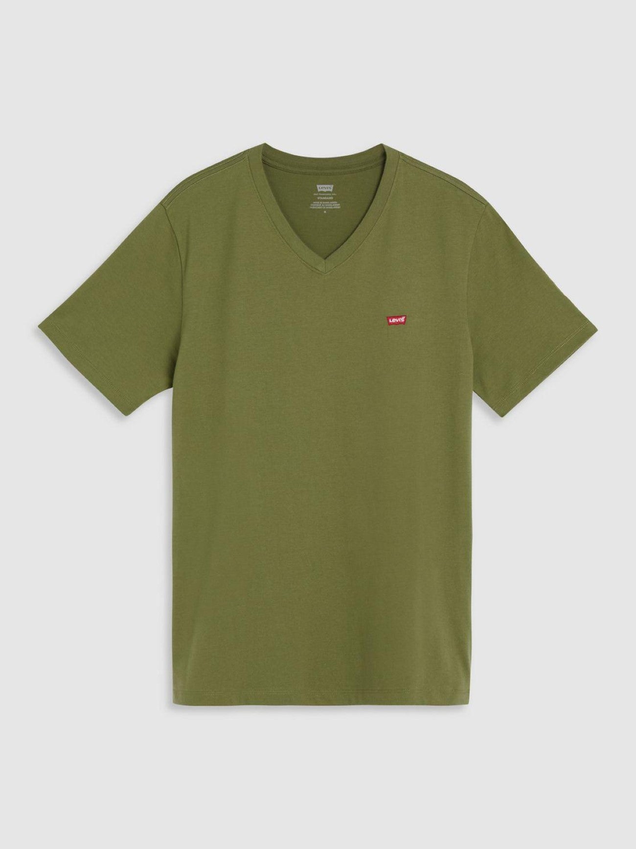 Mens Bluish Olive Classic V-Neck T-Shirt