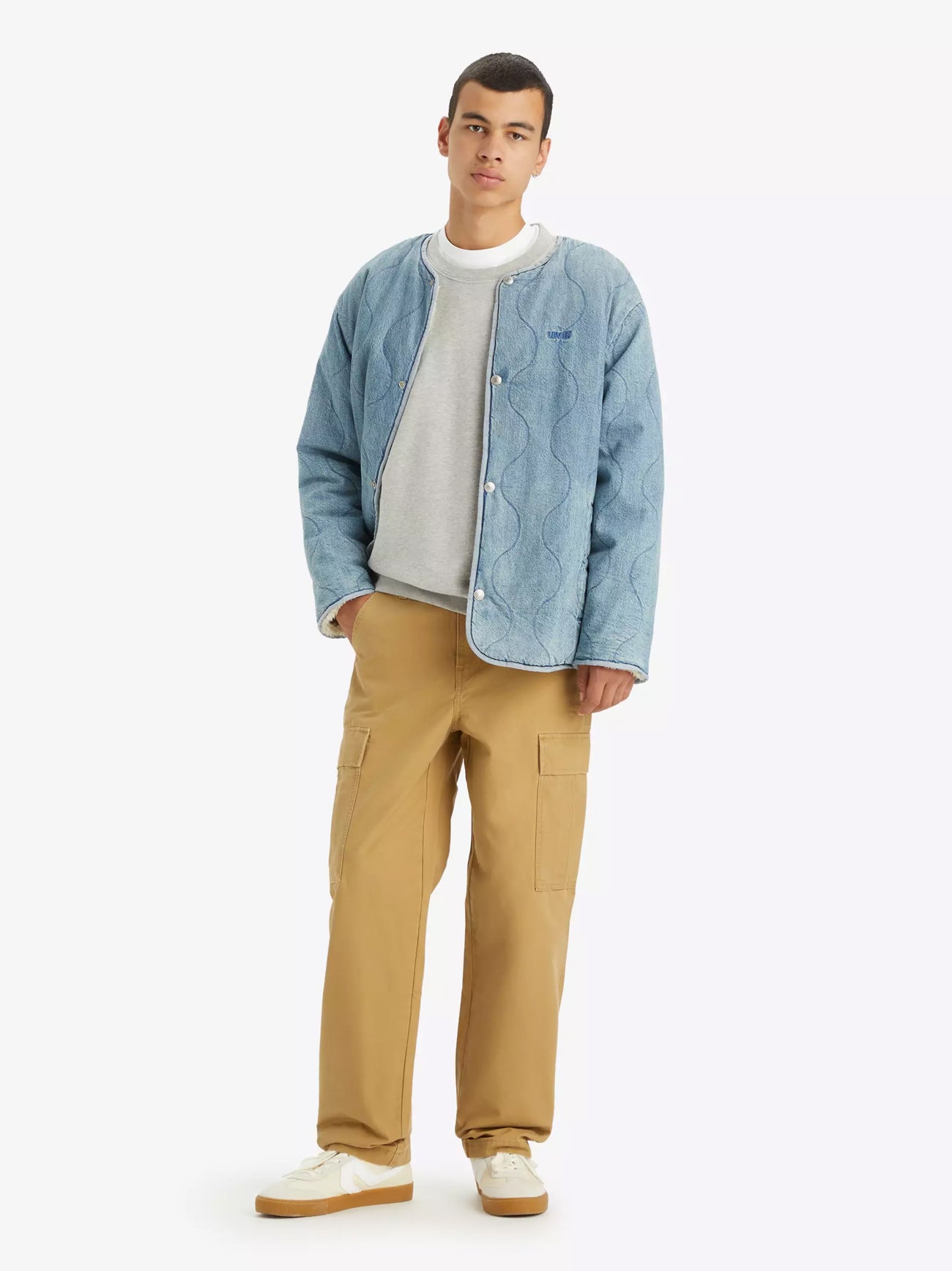 Mens British Khaki X Cargo Straight Jean