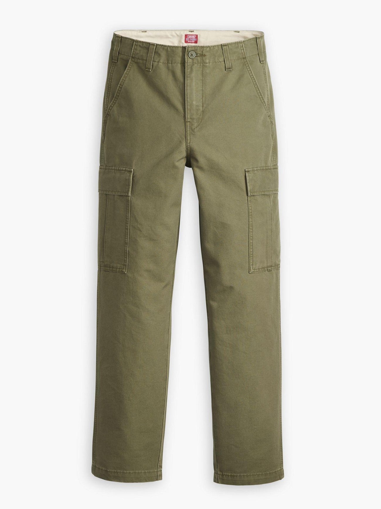 Mens Olive Night Cargo Straight Jean