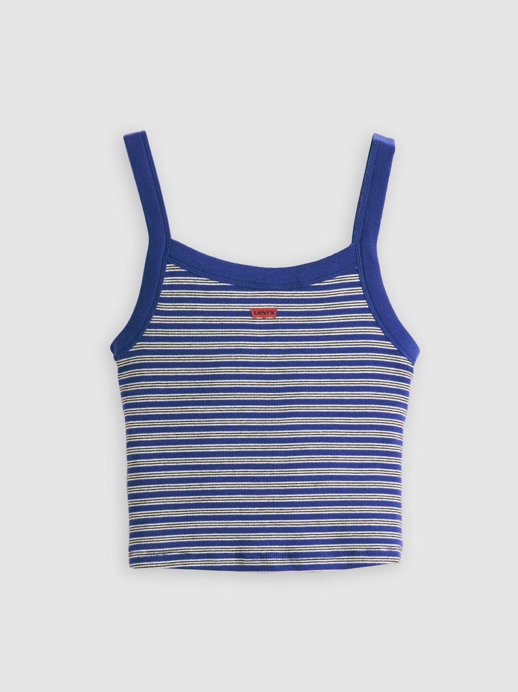 Womens Ooo La La Stripe Mazarine Blue Essential Sporty Rib Tnk Top