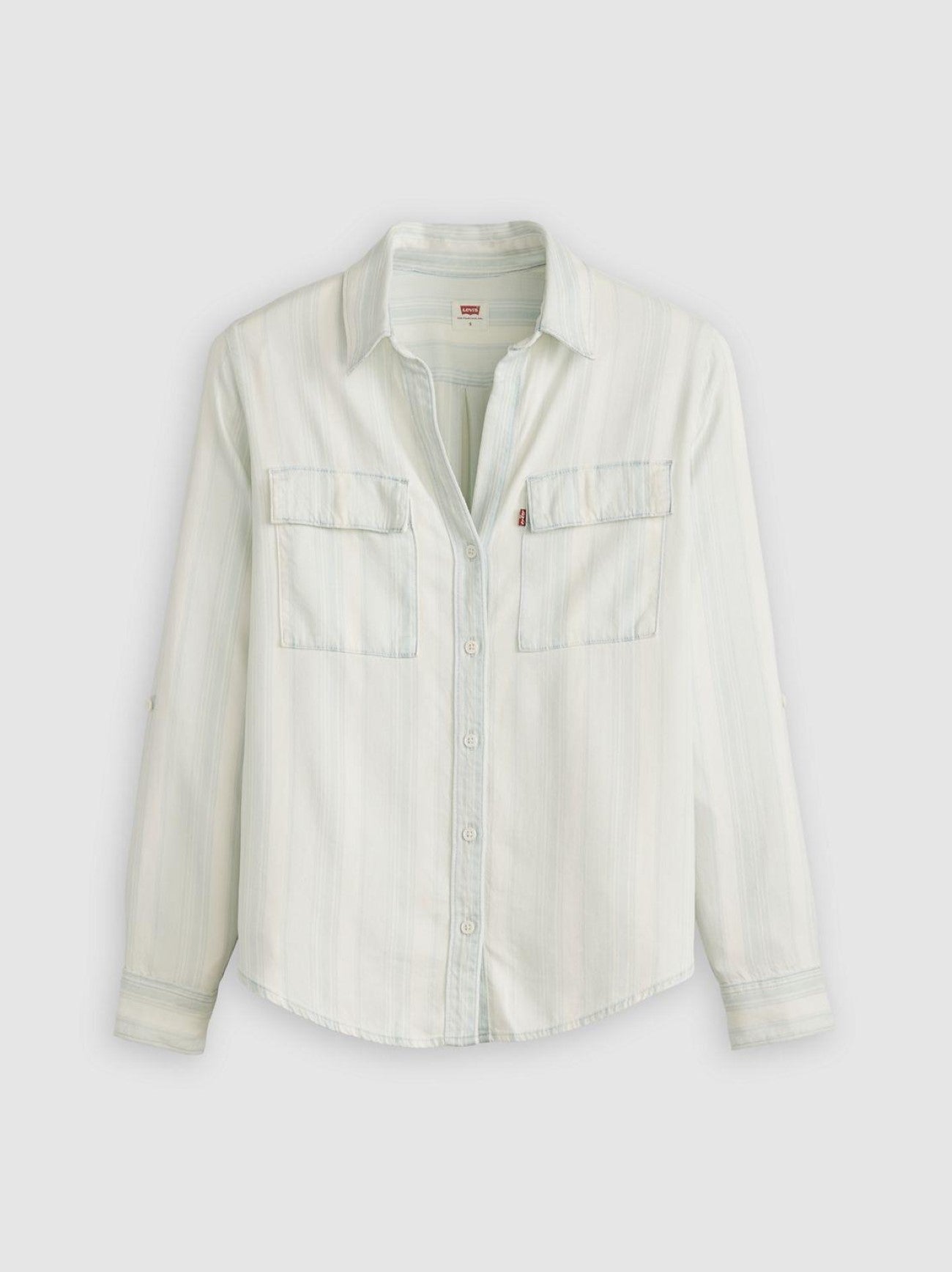 Womens Colette Stripe Ecru Denim Doreen Utility Shirt