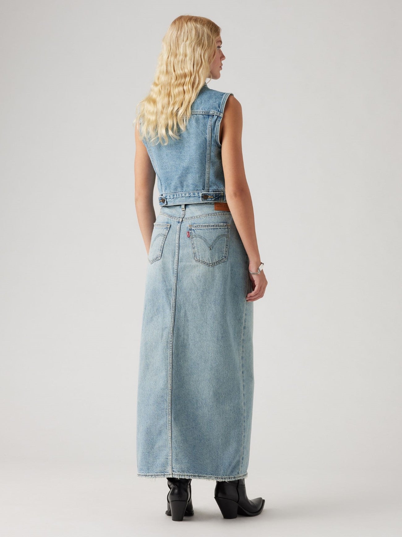 Womens Please Hold Ankle Column Skirt