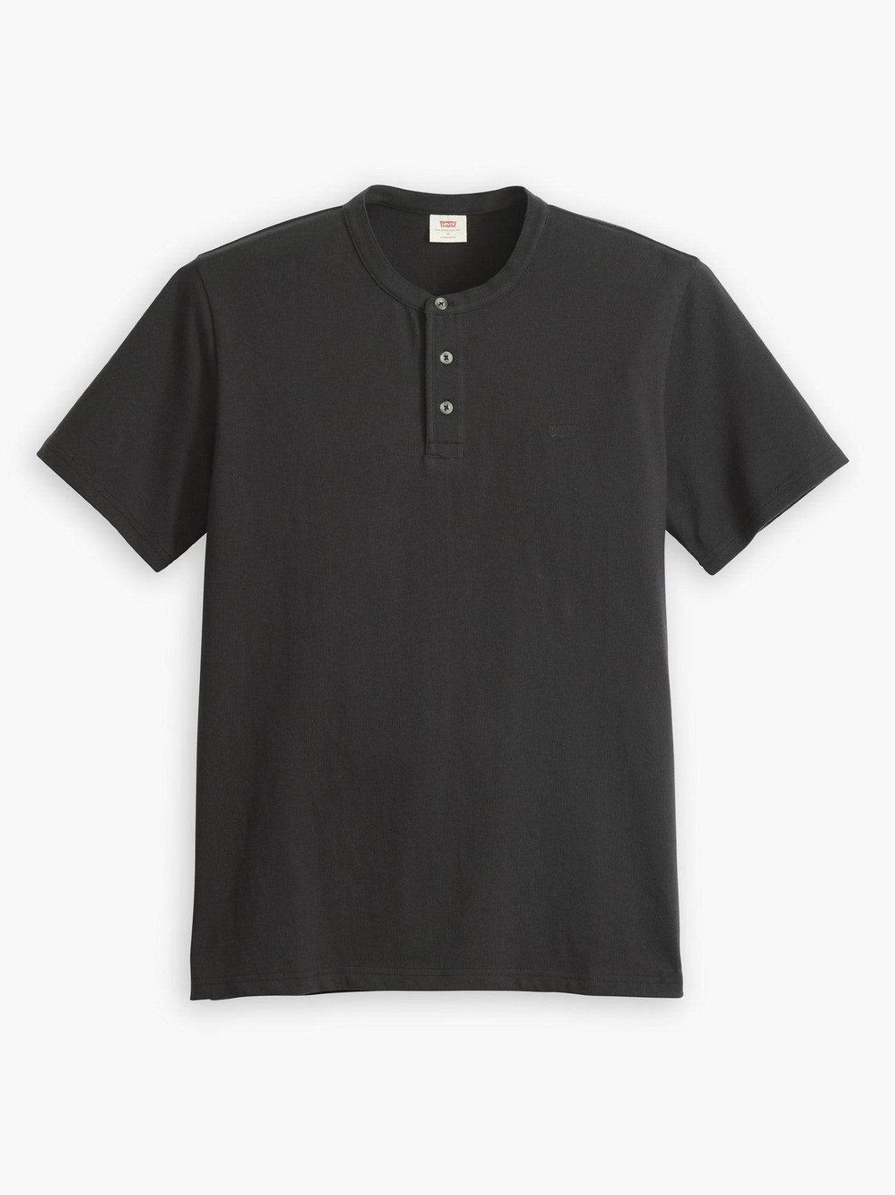 Mens Mineral Black Short Sleeve Henley T-Shirt