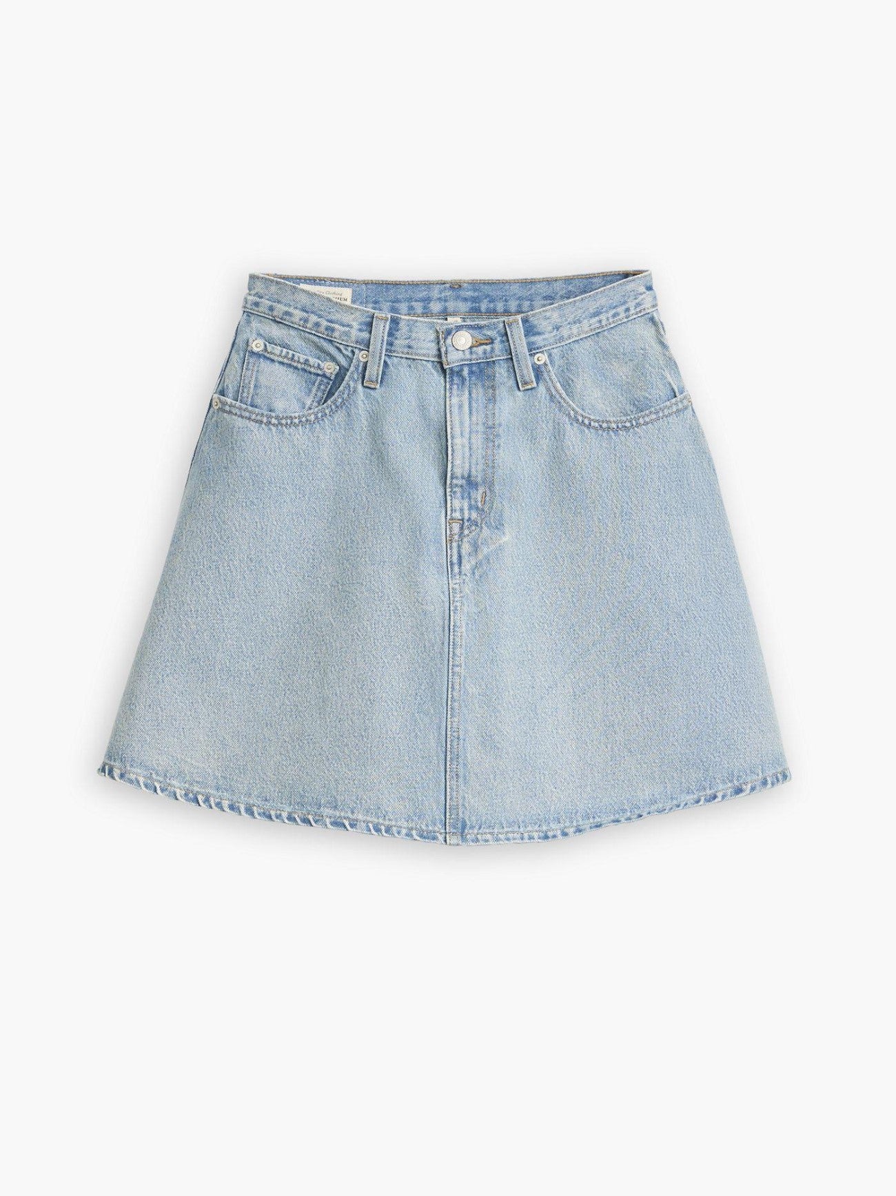 Womens Look At Blue Mini Flounce Skirt