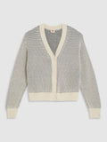 Womens Butter Cream Stripe Stitch Butter Cream  Ducth Bl Snowflake Cardigan