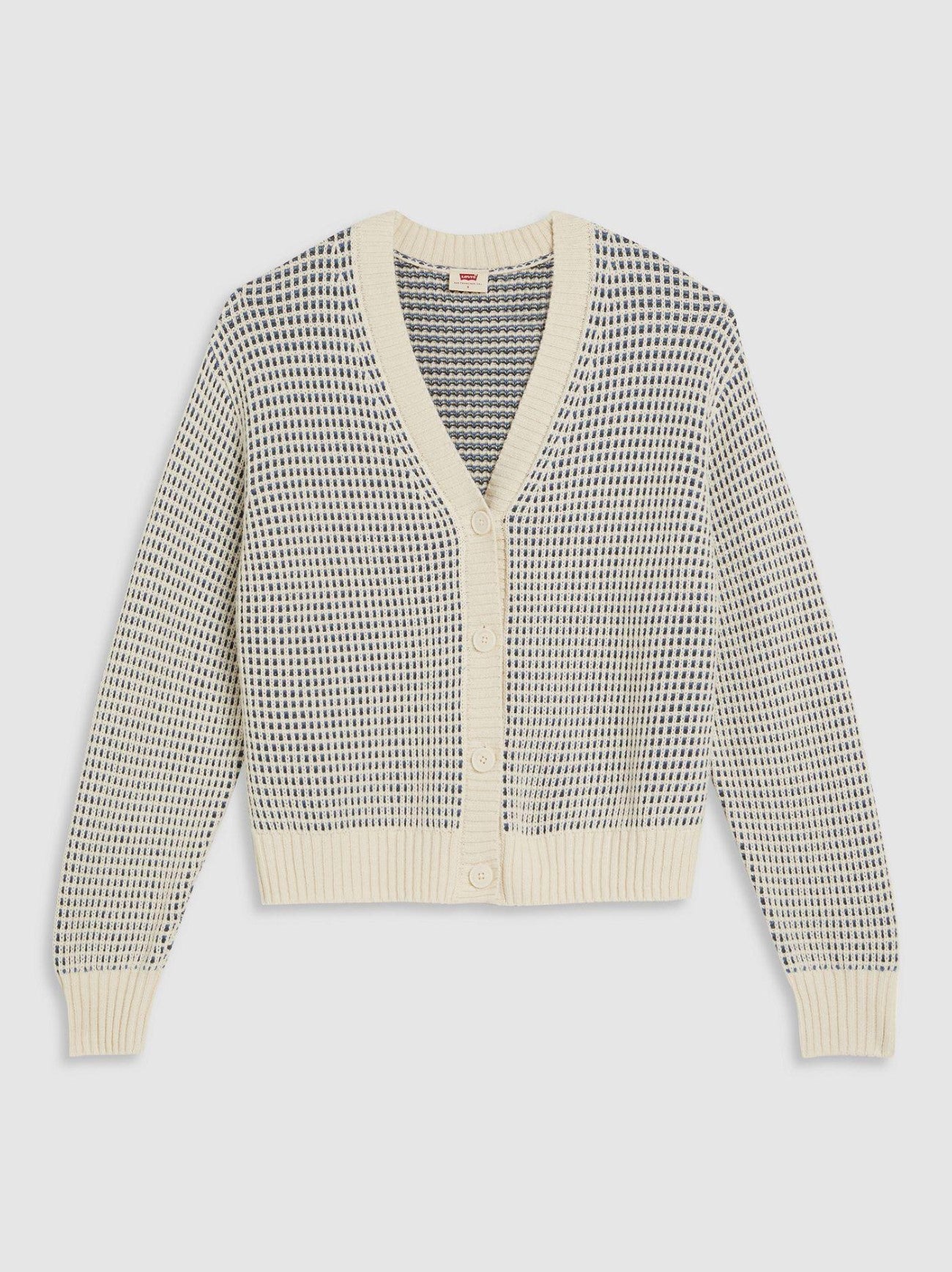 Womens Butter Cream Stripe Stitch Butter Cream  Ducth Bl Snowflake Cardigan