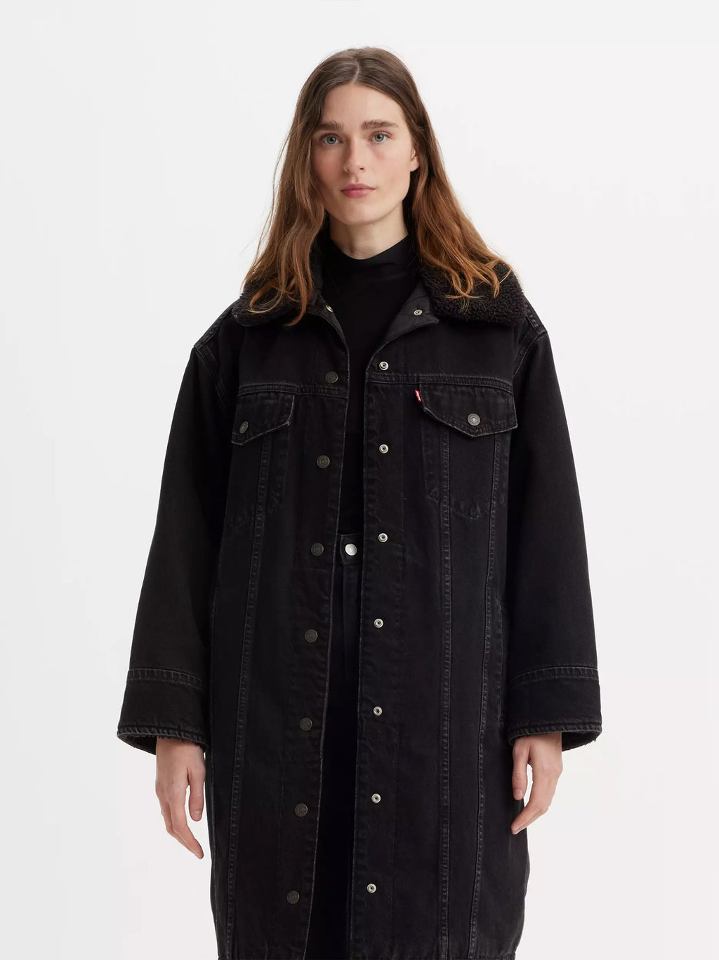 Womens Come Back Trucker Longline Padded Trucker Jacket