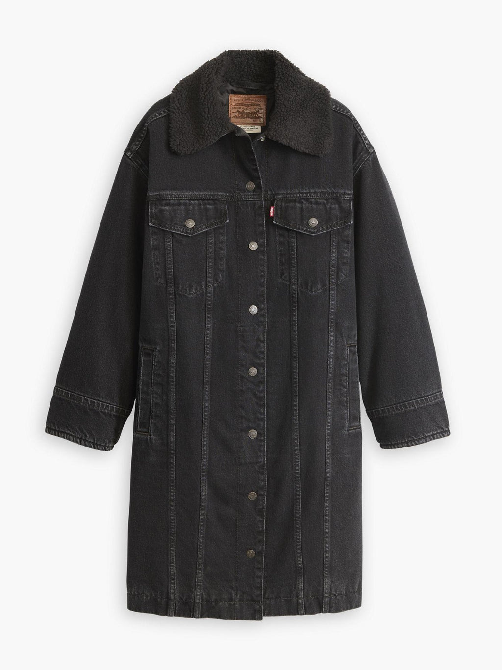 Womens Come Back Trucker Longline Padded Trucker Jacket